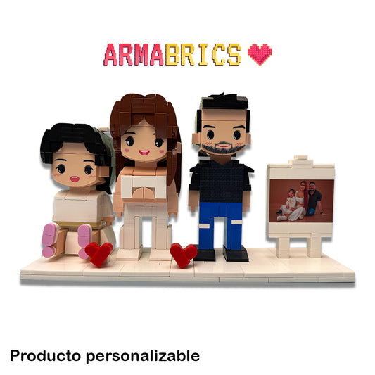 Armabrics 3 Personas + Foto + Base y Envió Gratis