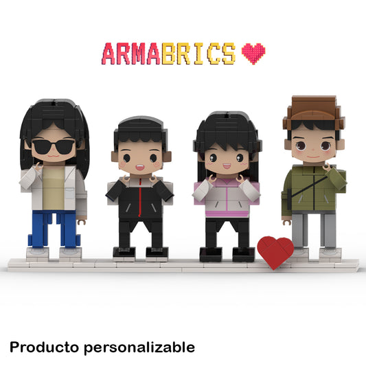 Armabrics 4 Personas + Foto + Base y Envió Gratis