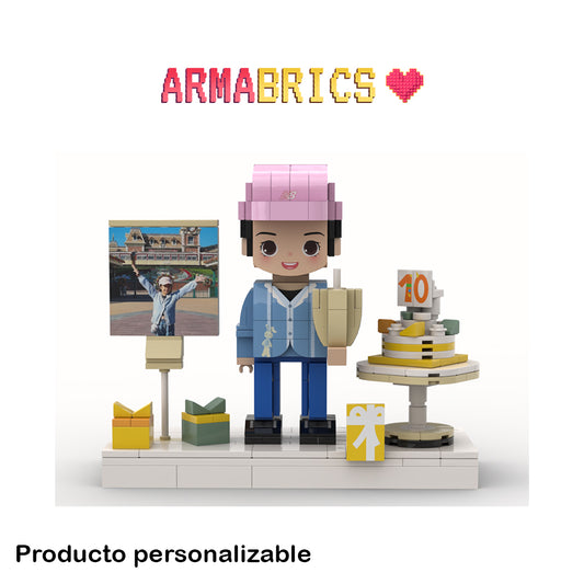 Armabrics 1 Persona Cumpleaños + Foto + Base y Envío Gratis