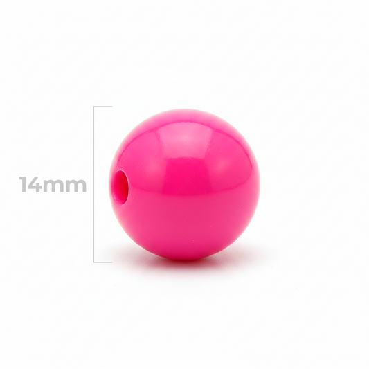 Bola Abaco 14mm Fucsia x Unidad