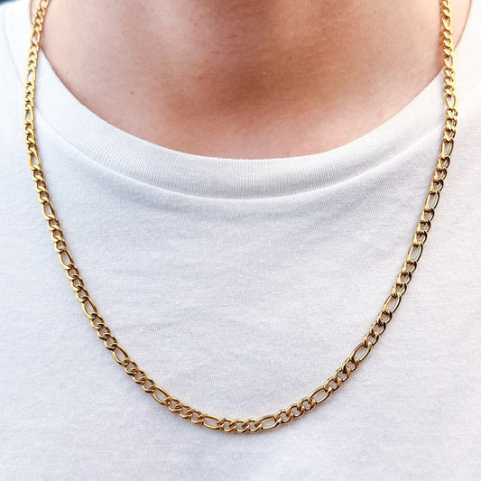 Cadena De Acero 3x1 / 60 Cms Dorada