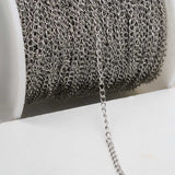 Cadena de Acero Por Metro Extensión Delgada Plateada Cadena de Acero Por Metro Extensión Delgada Plateada