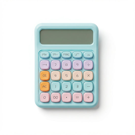 Calculadora Azul Botones Pastel
