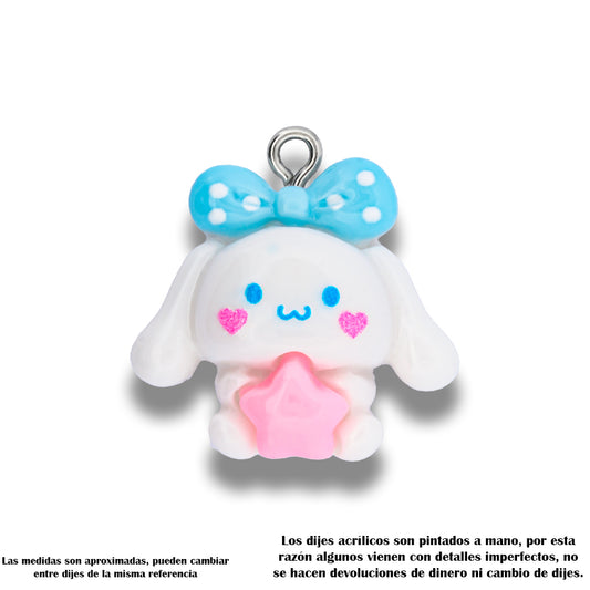 Dije Cinnamorroll Estrellita Rosada Acrilico