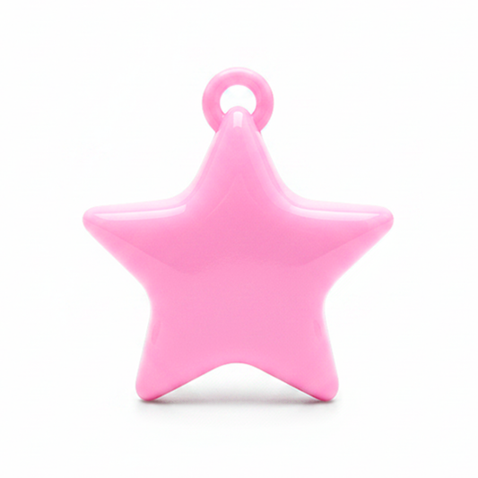 Dije Acrilico Estrella 1 Tono Rosado