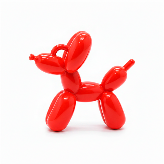Dije Acrilico Perro Globo 1 Tono Rojo
