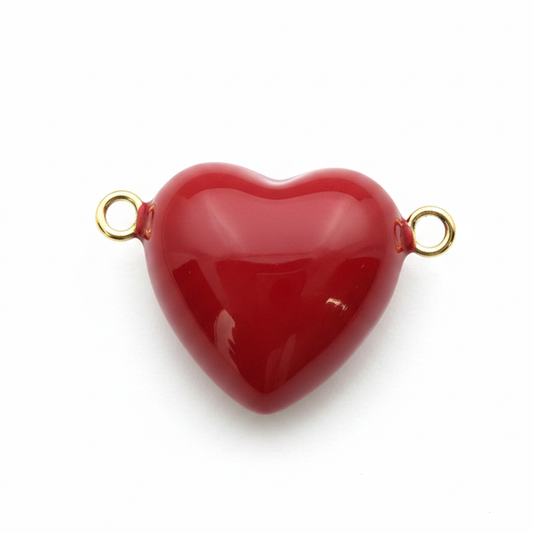 Dije Corazon Rojo Chunky Rodinado