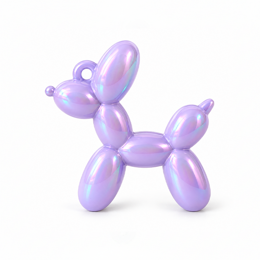 Dije Perro Globo Chunky Lila Perlado AB