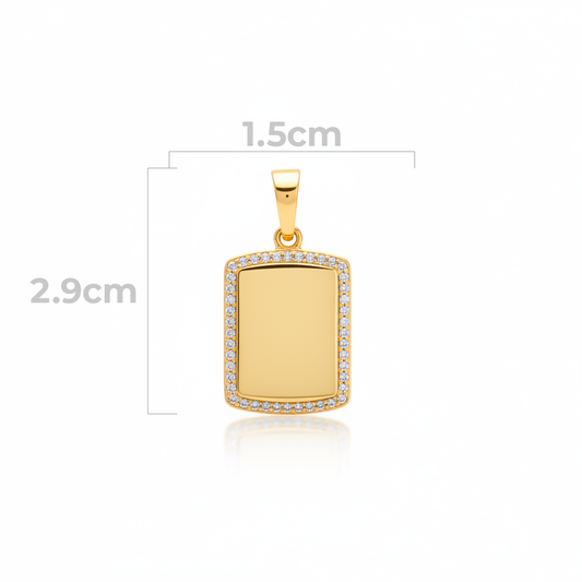 Dije Placa Circones Oro Laminado