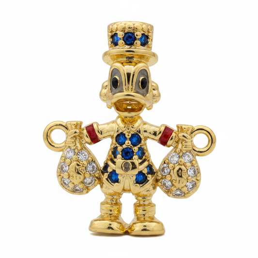 Dije Pulsera Pato Azul Rodinado