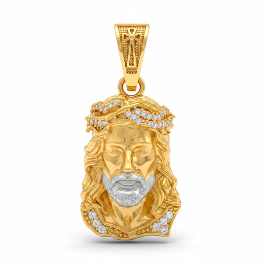 Dije Rostro De Cristo Rodinado Para Collar