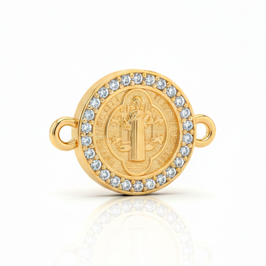Dije San Benito Oro Laminado Para Pulsera