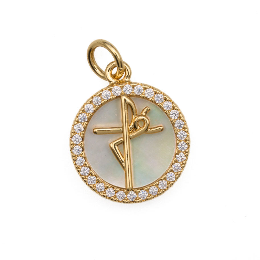 Dije Fé Nacarado Collar Dorado Rodinado Dije Fé Nacarado Collar Dorado Rodinado