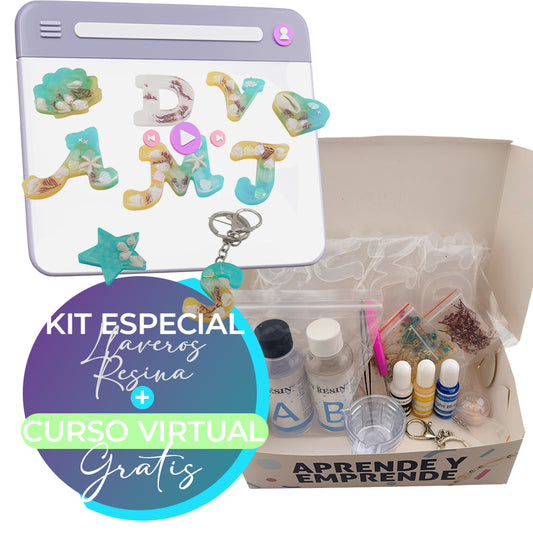 Kit Llaveros De Resina + Curso Virtual Gratis