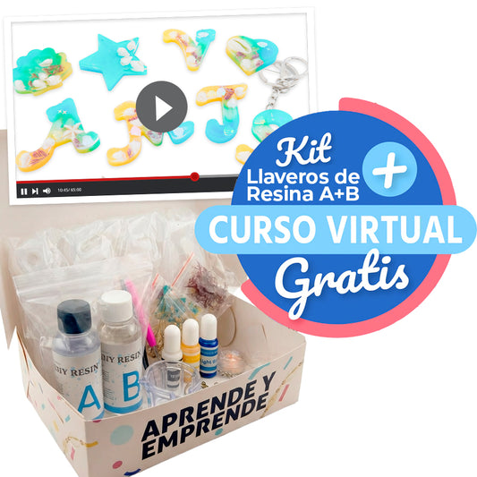 Kit Llaveros De Resina + Curso Virtual Gratis