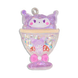 Dije Postre Kuromi Con Glitter Acrílico Dije Postre Kuromi Con Glitter Acrílico