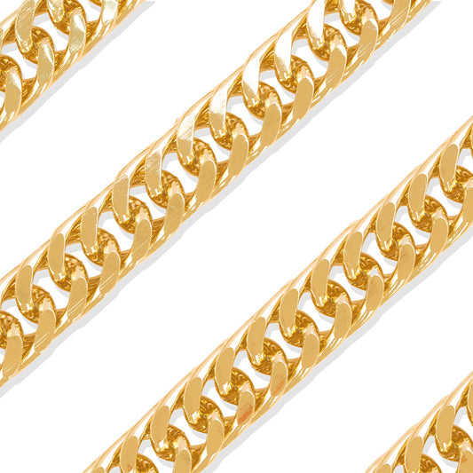 Cadena Cubana Plana Grande En Aluminio x Metro