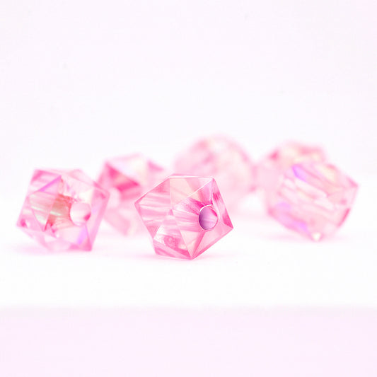 Cubo Faceteado Rosado Boreal 10mm
