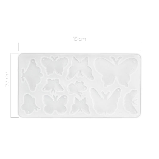 Molde De Silicona Mariposas 15cm x 7.7 cm Para Resina