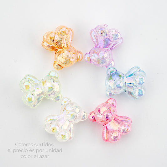 Oso Pasador Acrílico Perlado Surtido x Unidad