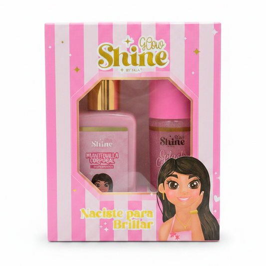 Mini Kit Glow Shine Rosado mantequilla splash BY YAJA x 250ml