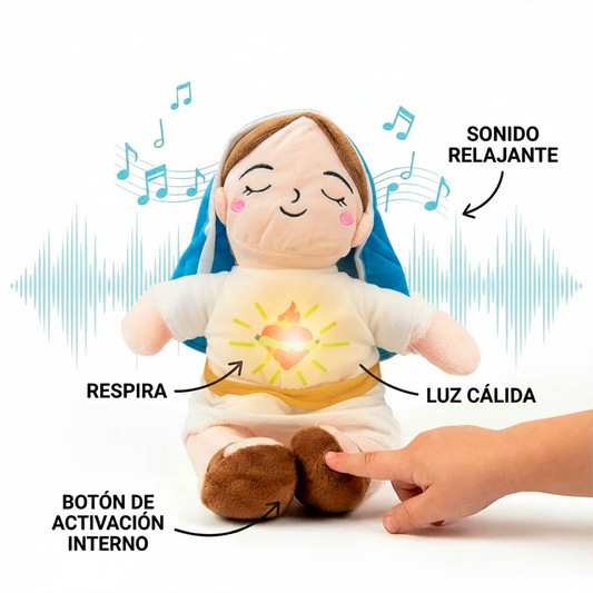 Peluche De Virgen María que respira para relajar