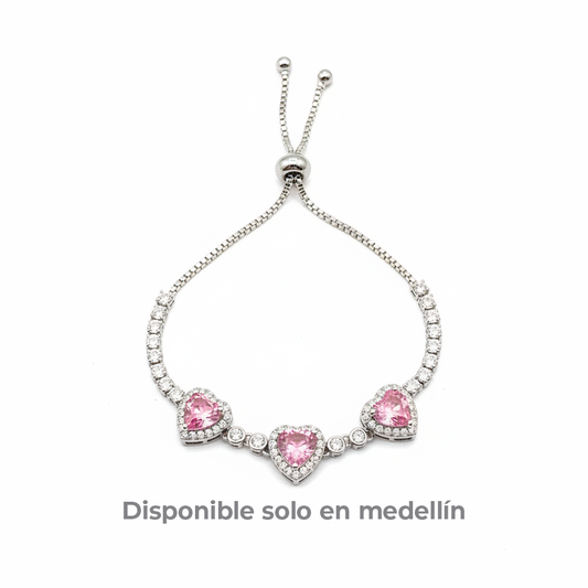 Pulsera Ajustable X3 Cora plateada