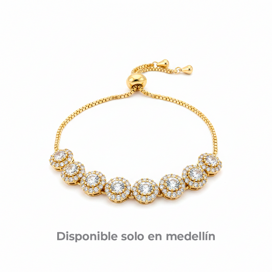 Pulsera Ajustable x 8 circon PB
