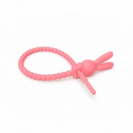Pulsera Cordón Neopreno Conejo Rosado