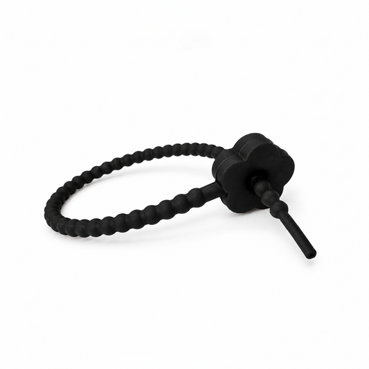 Pulsera Cordón Neopreno Flor Negro
