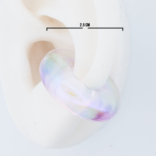 Ear Cuff lila trasparente Linea Economica 91