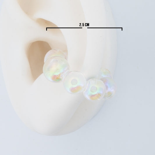 Ear Cuff Blanco trasparente Linea Economica 90