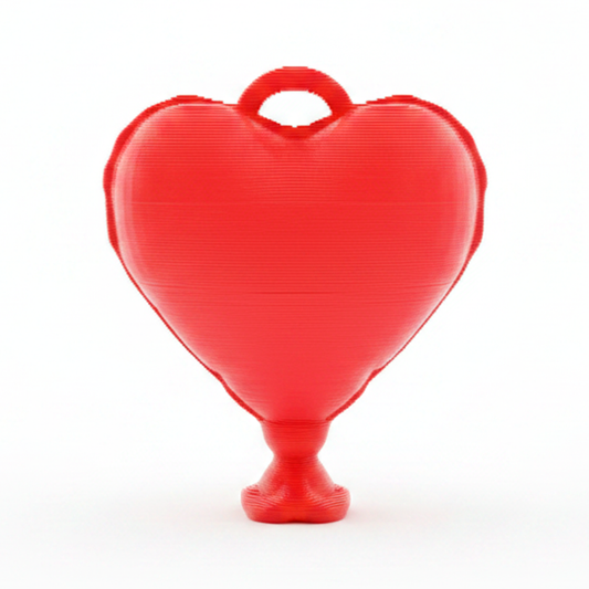 Corazón Globo Rojo 4 CM En Acrilico