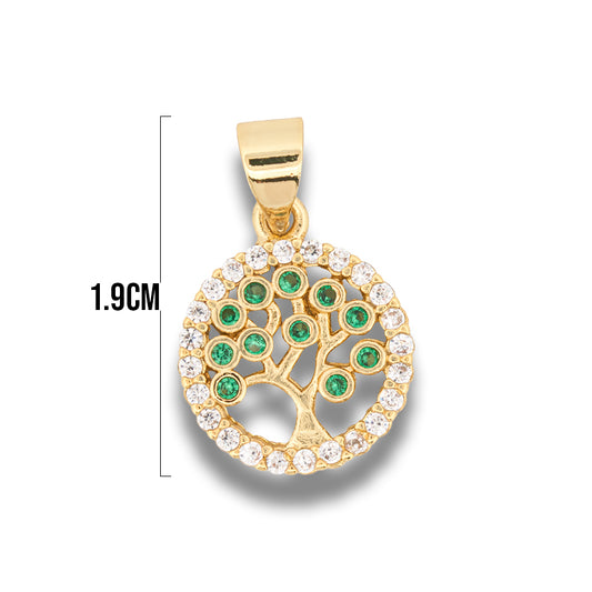 Dije Árbol De Vida Dorado Rodinado