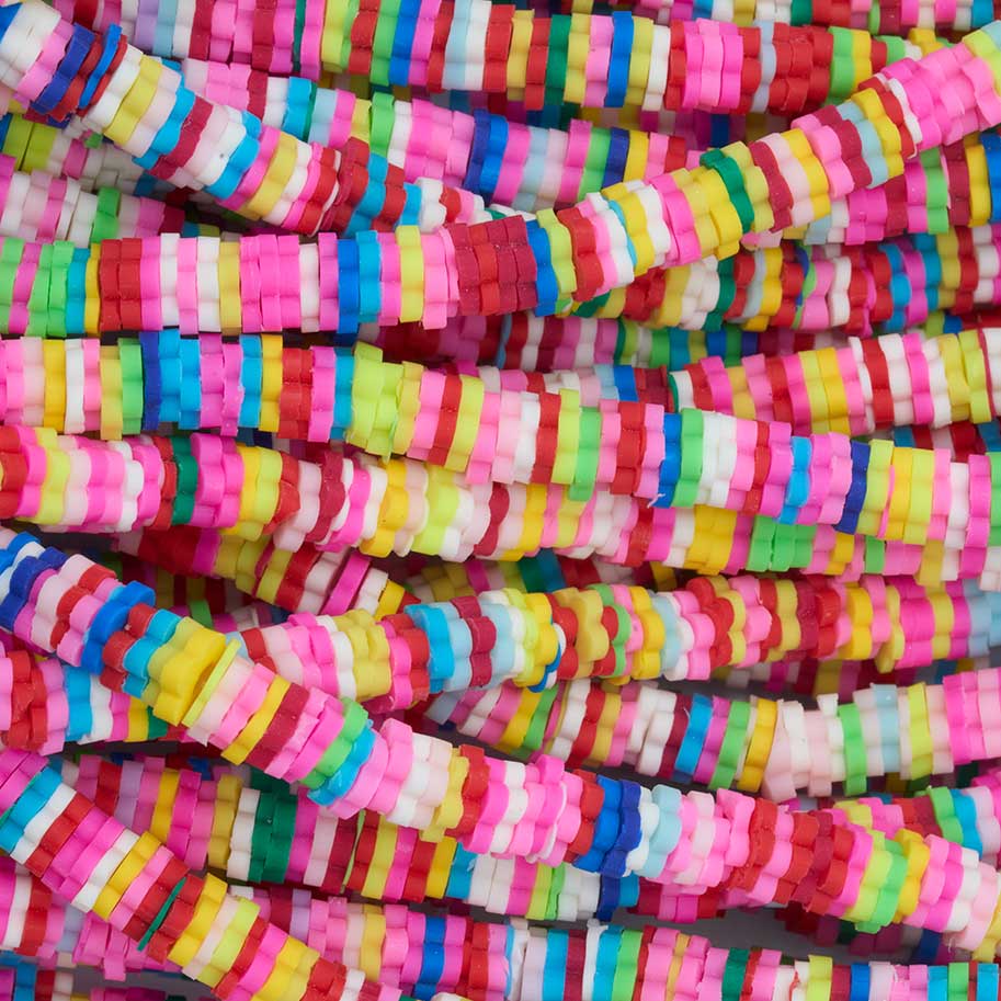Sarta Fimo Separador Flor Multicolor #4 Sarta Fimo Separador Flor Multicolor #4