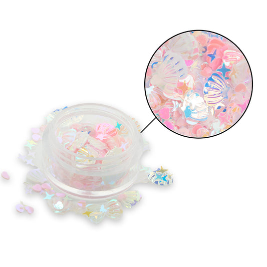 Glitter 33 Para Resina/Uñas + Envase Acrílico
