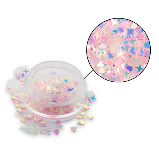 Glitter 36 Para Resina/Uñas + Envase Acrílico