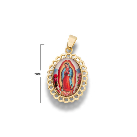 Dije Virgen Guadalupe Para Recamar Dorado Rodinado