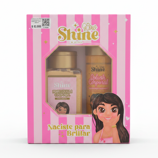 kit Grande Glow Shine Dorado mantequilla splash BY YAJA x 250ml