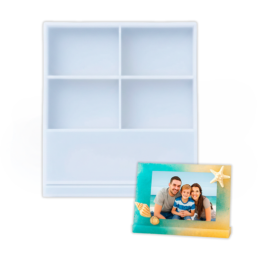 Molde De Silicona 01 Para Marco De Fotos 14.5cm x 13cm Para Resina