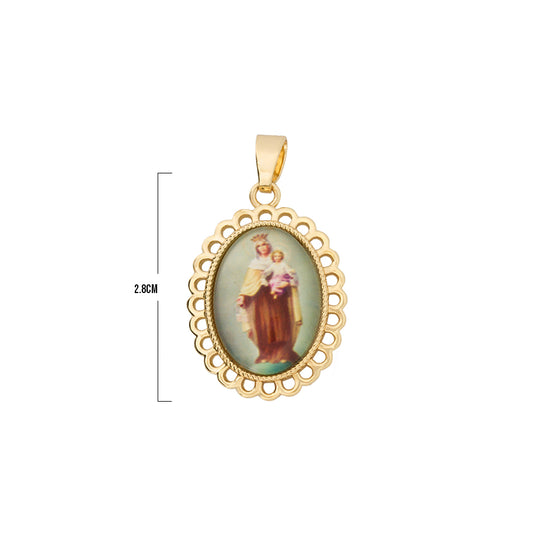Dije Virgen Del Carmen Para Recamar Dorado Rodinado