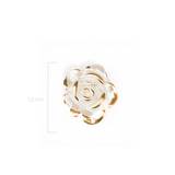 Rosa Plástica Blanca Gold 12mm x Unidad