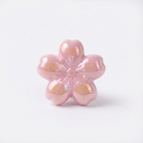 Flor Pasador Acrílica Rosado Perlado