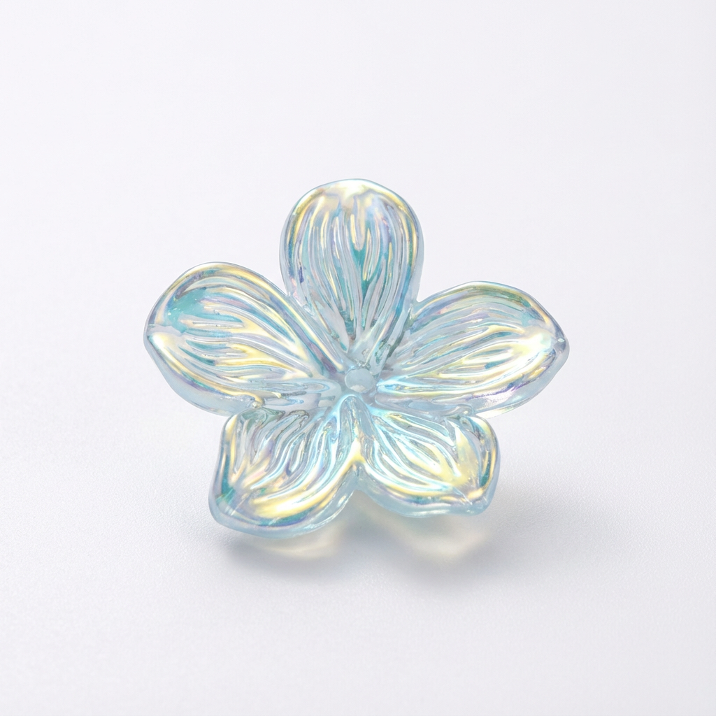 Flor Acrílica Para Ensamblar Azul Boreal