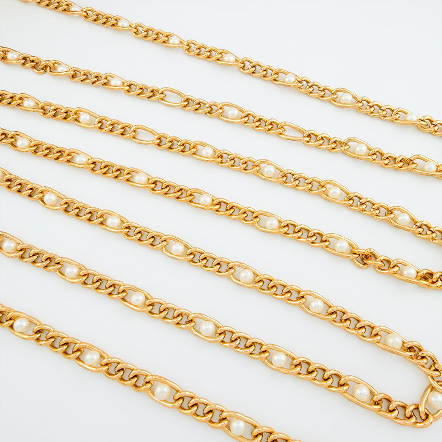 Cadena Con Perla En Aluminio x Metro