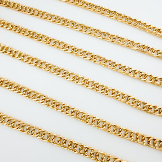 Cadena Cubana Enlazada En Aluminio x Metro