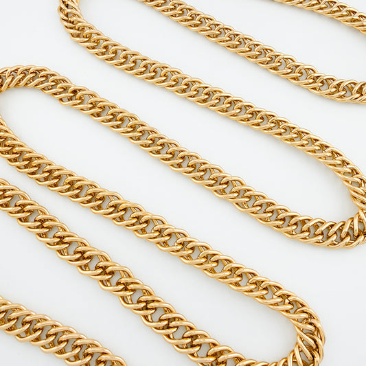 Cadena Eslabón Doble Cubano En Aluminio x Metro