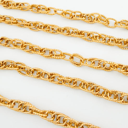 Cadena Eslabón Ovalado Diamantado En Aluminio x Metro