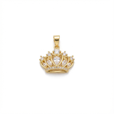 Dije Corona Grande Dorado Rodinado