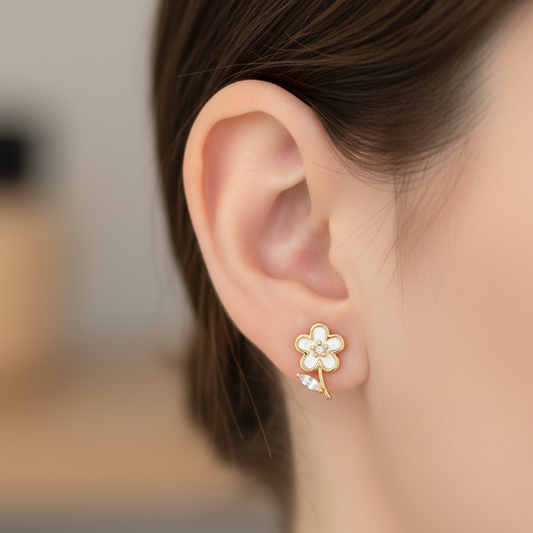 Topos 195 Flor Nacarada Tallo X Par Rodinados